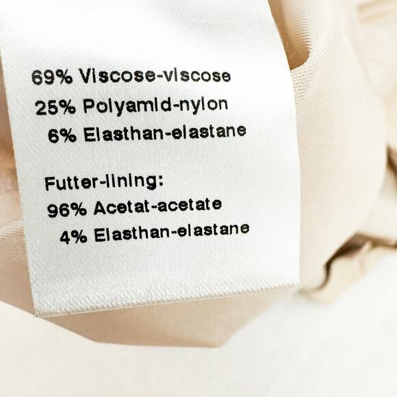 Akris Punto Light Brown Cream Nude Pencil Skirt Mint Size 6 - Picture 5 of 7